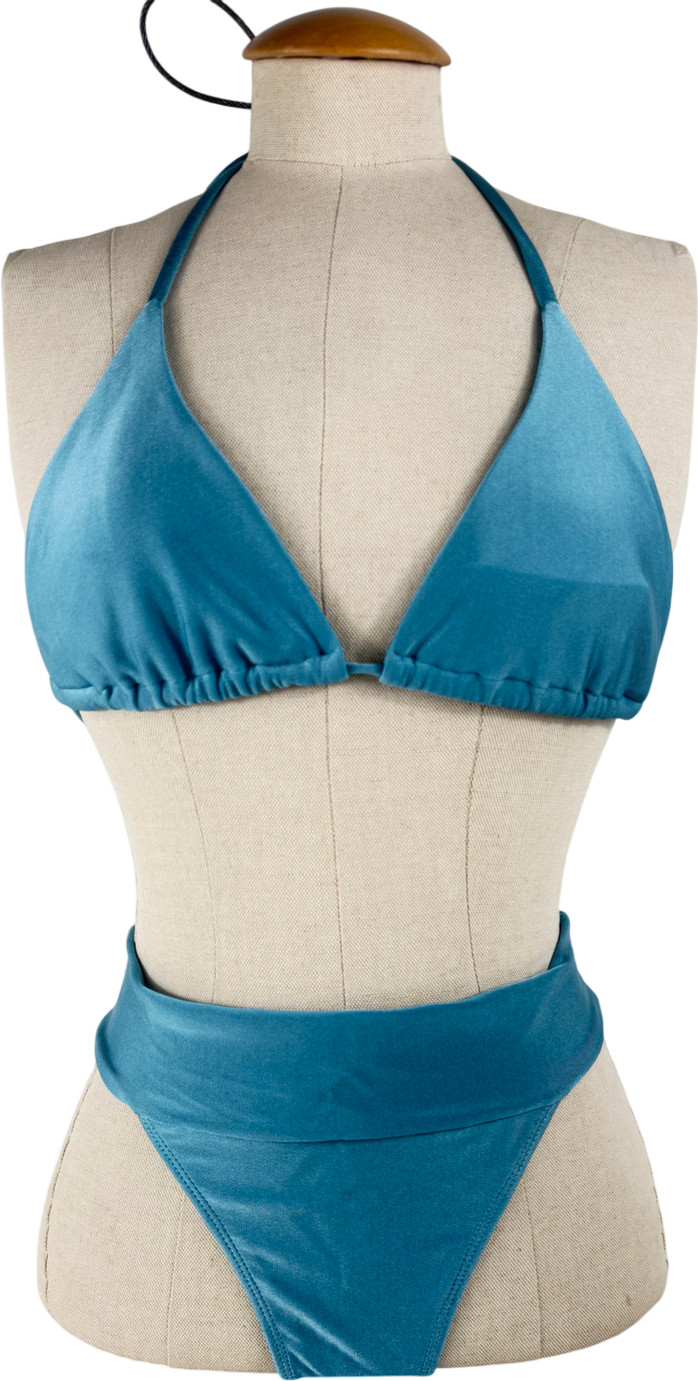 Grace jacob Blue Rain Drop Shimmer Bikini UK M