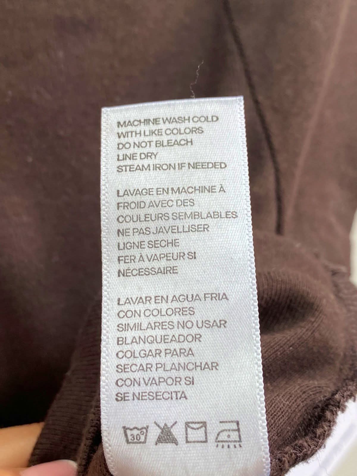 Good American Coffee Brown Crew Neck Crop Top Size 0