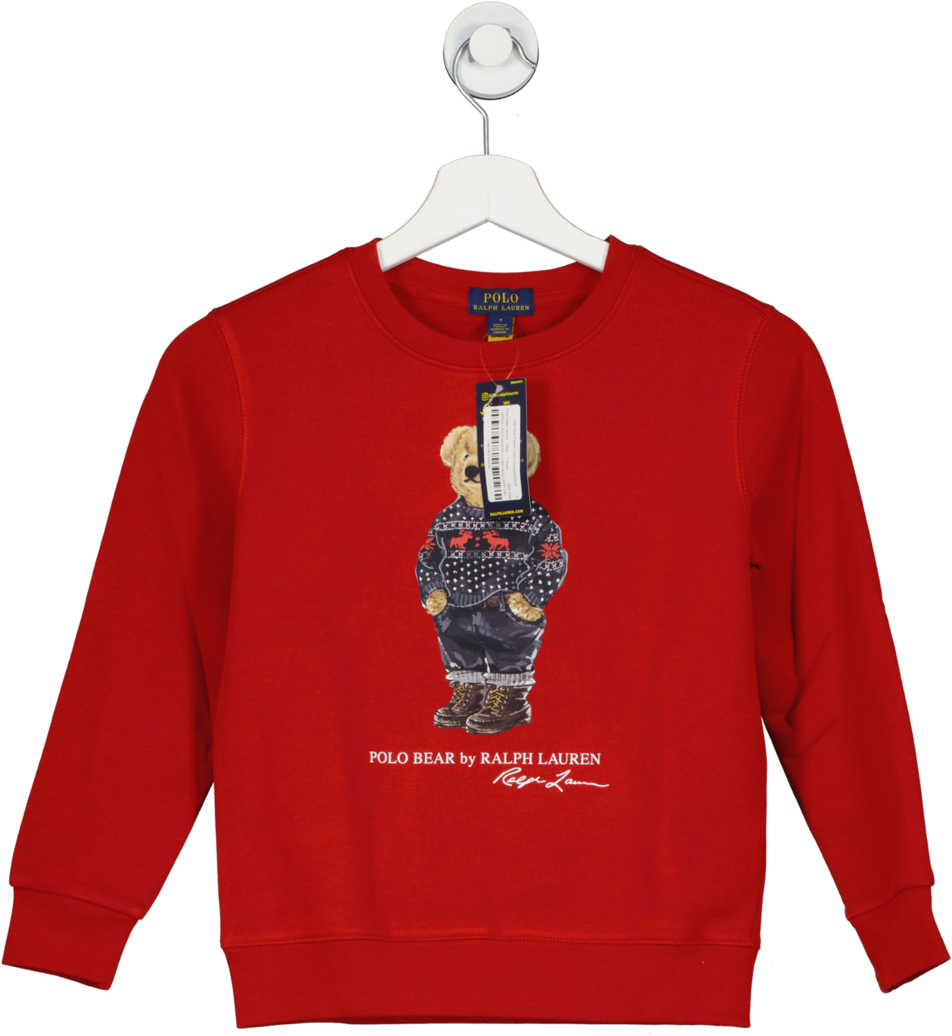 Polo Ralph Lauren Red Polo Bear Fleece Lined Sweatshirt BNWT 2 Years