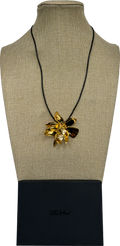 Misho Metallic Jasmine Cord Necklace One Size