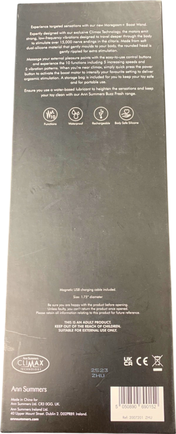 Ann Summers Moregasm+ Boost Wand Vibrator