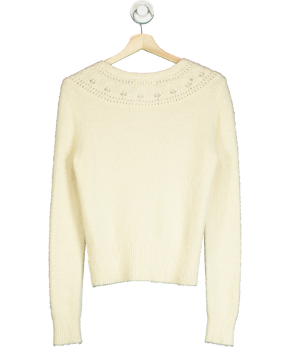 The Reeds X J.Crew Cream Fuzzy Cardigan Sweater UK S