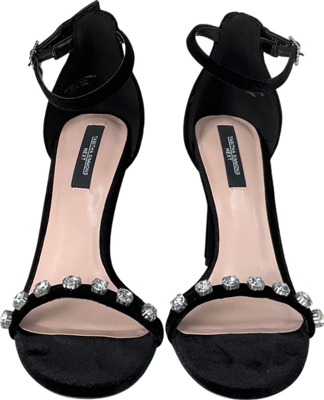 Next Black Tabitha Simmons Katie Jewelled Sandals UK 7 EU 40 👠