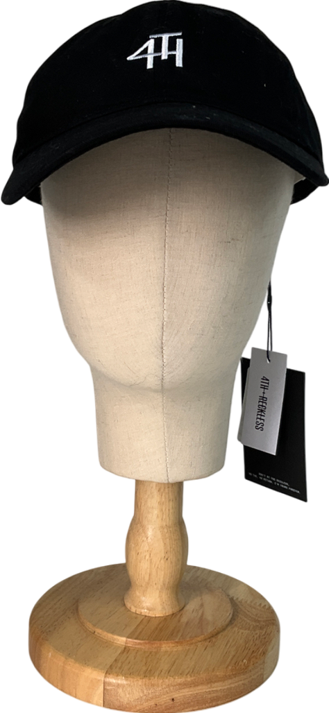 4th & Reckless Black 4th Branded Embroidered Cap One Size