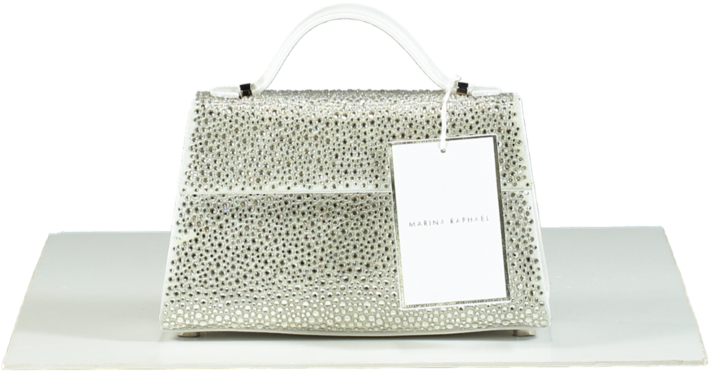 Marina Raphael Silver Crystal Micro Stella Bag