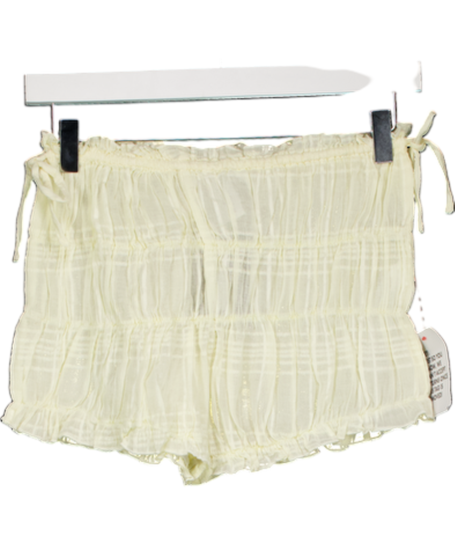 Collusion Yellow Natural Beach Bloomer Shorts UK 8