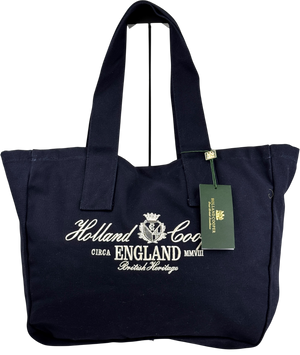 HOLLAND COOPER Essential Tote Bag Navy Blue / Ecru