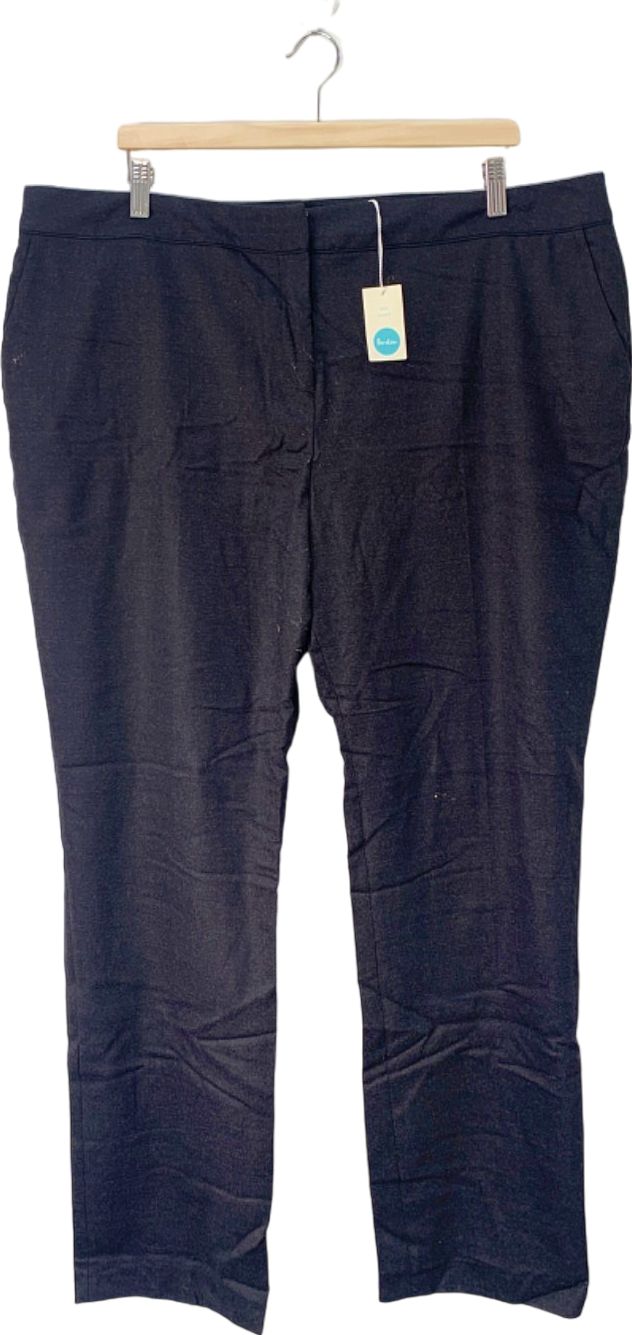 Boden Navy Stretch Wool Trousers UK 20L