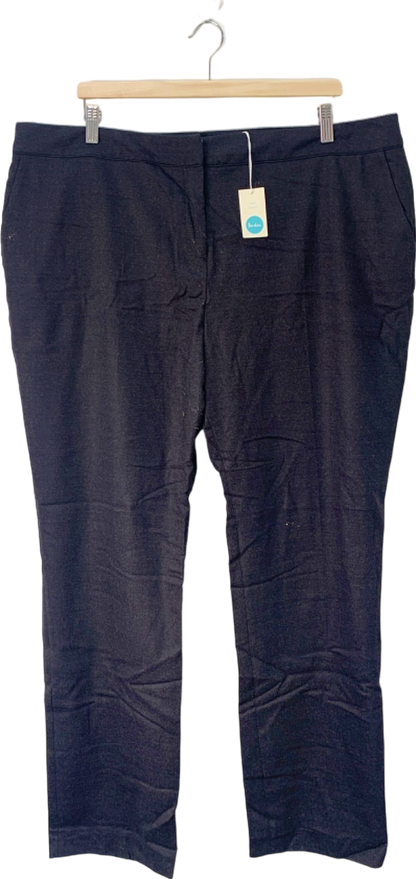 Boden Navy Stretch Wool Trousers UK 20L