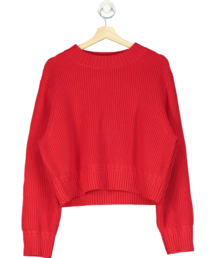 Mint Velvet Red Cotton Blend Jumper UK L
