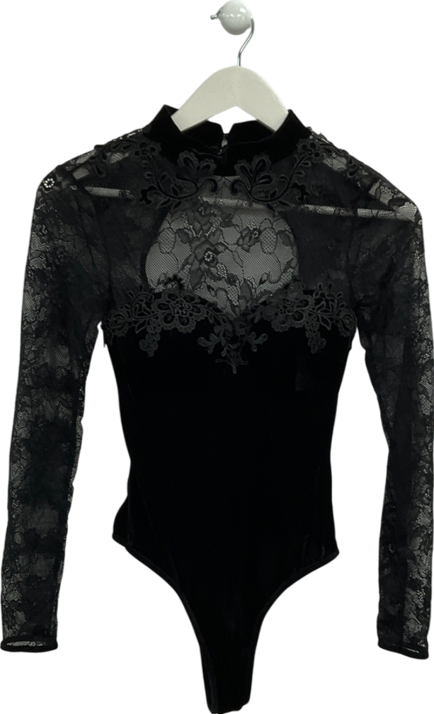 Ann Summers Lace Bellatrix Black Body Suit UK XS