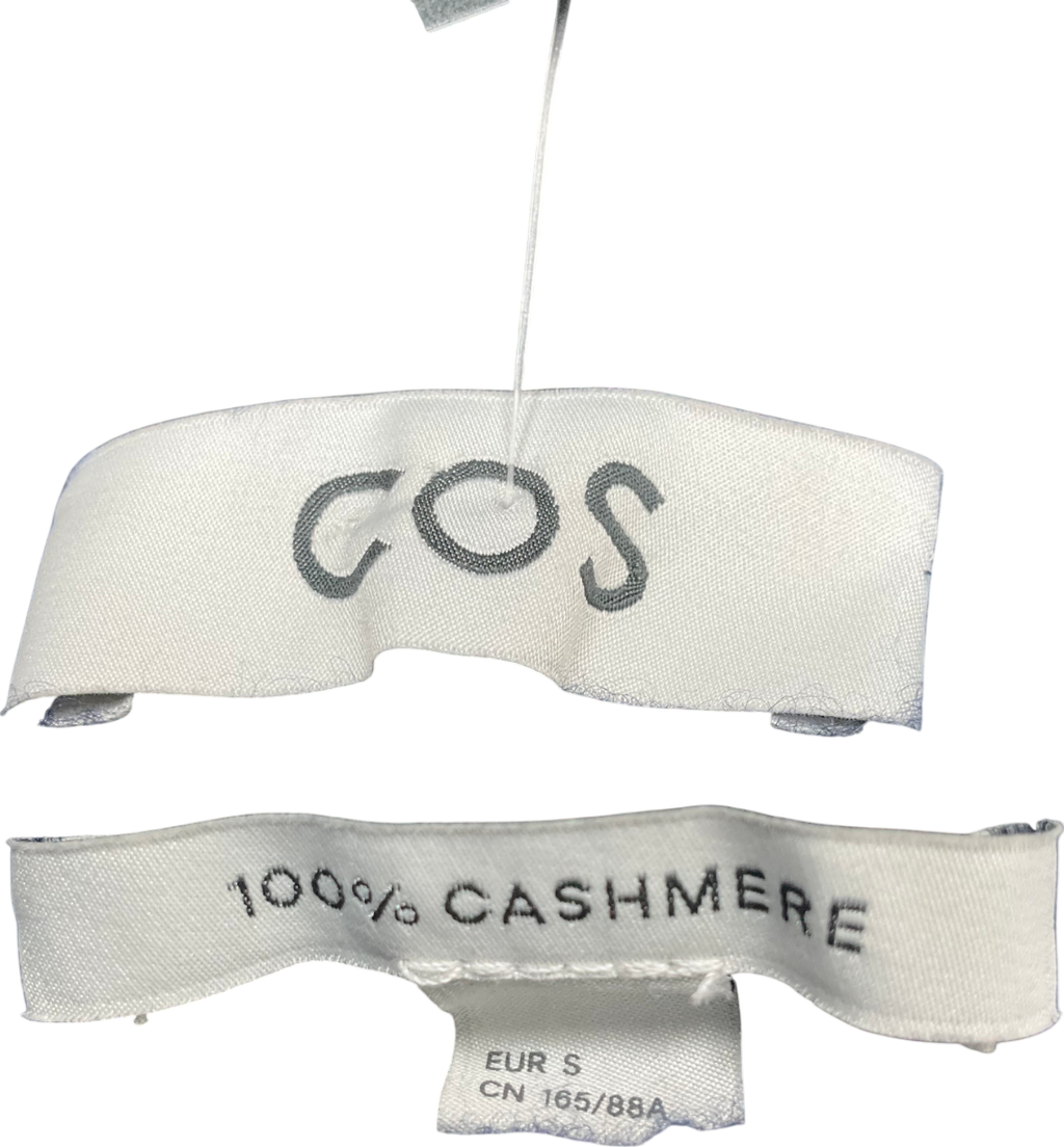 cos Blue Chunky Pure Cashmere Sweater UK S