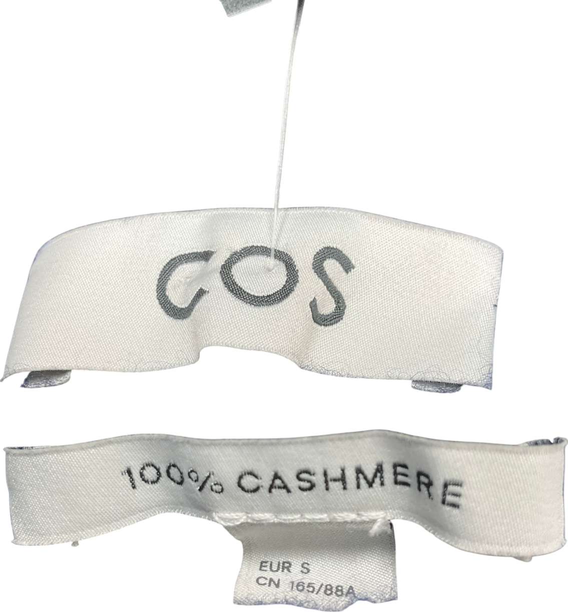 cos Blue Chunky Pure Cashmere Sweater UK S