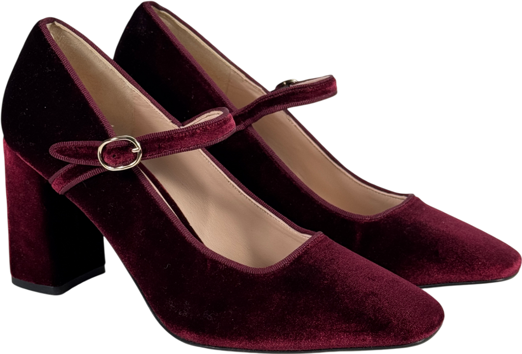 TUCKERNUCK Oxblood Velvet Julia Heels US10 UK 8 EU 41 👠
