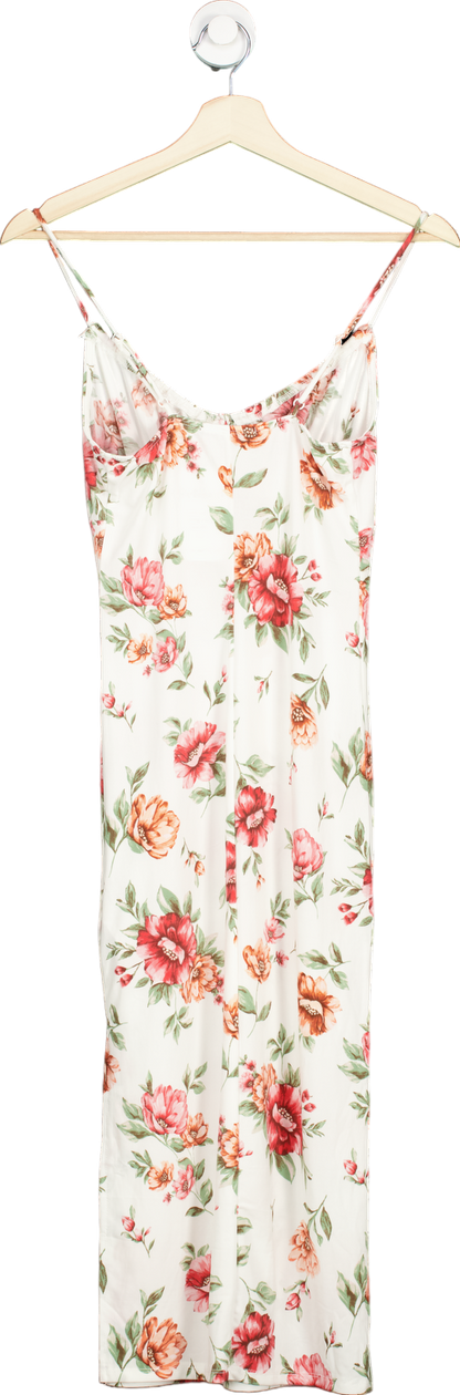 Ambiance Floral White Maxi Dress Small