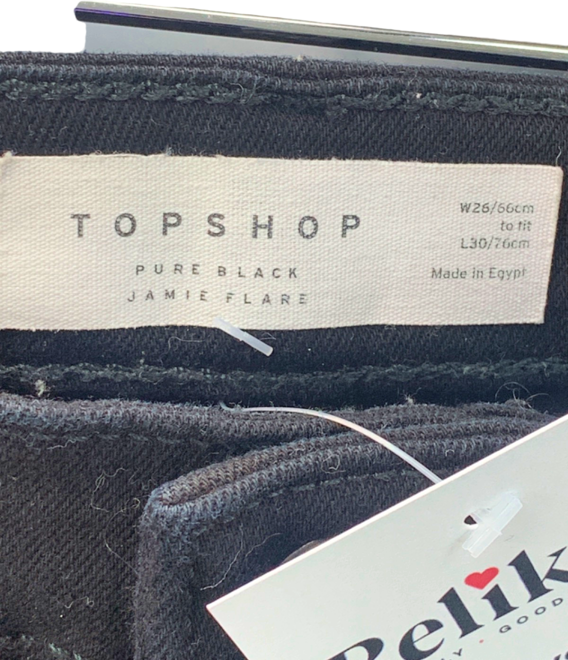 Topshop Black Jamie Flare Jeans UK 8