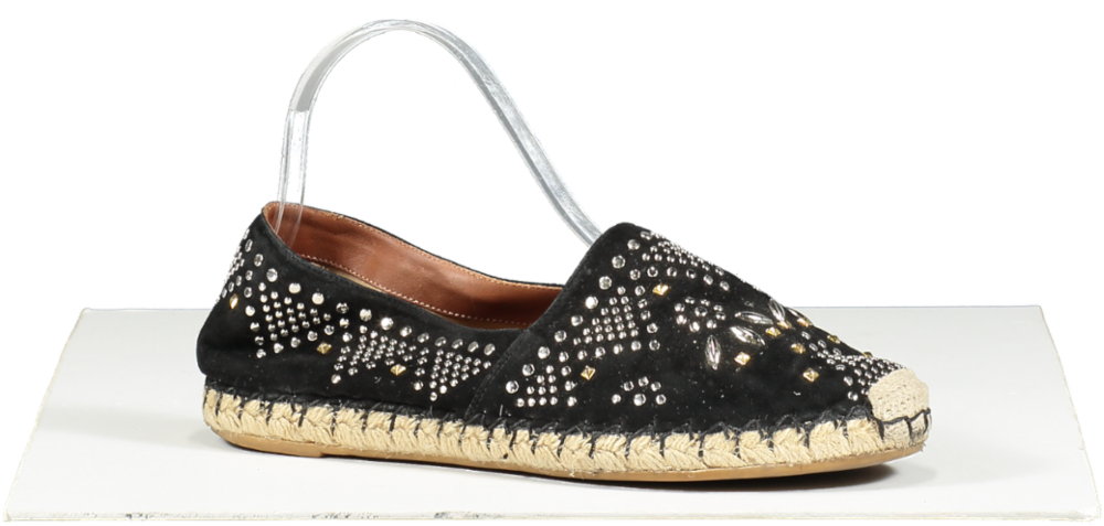 Valentino Garavani Black Studded leather Espadrilles UK 4 EU 37