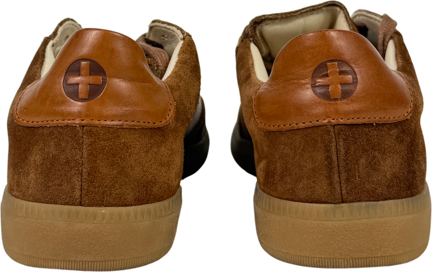 ME+EM Brown Retro Trainer Lwg-certified Italian Suede Leather UK 4 EU 37 👠