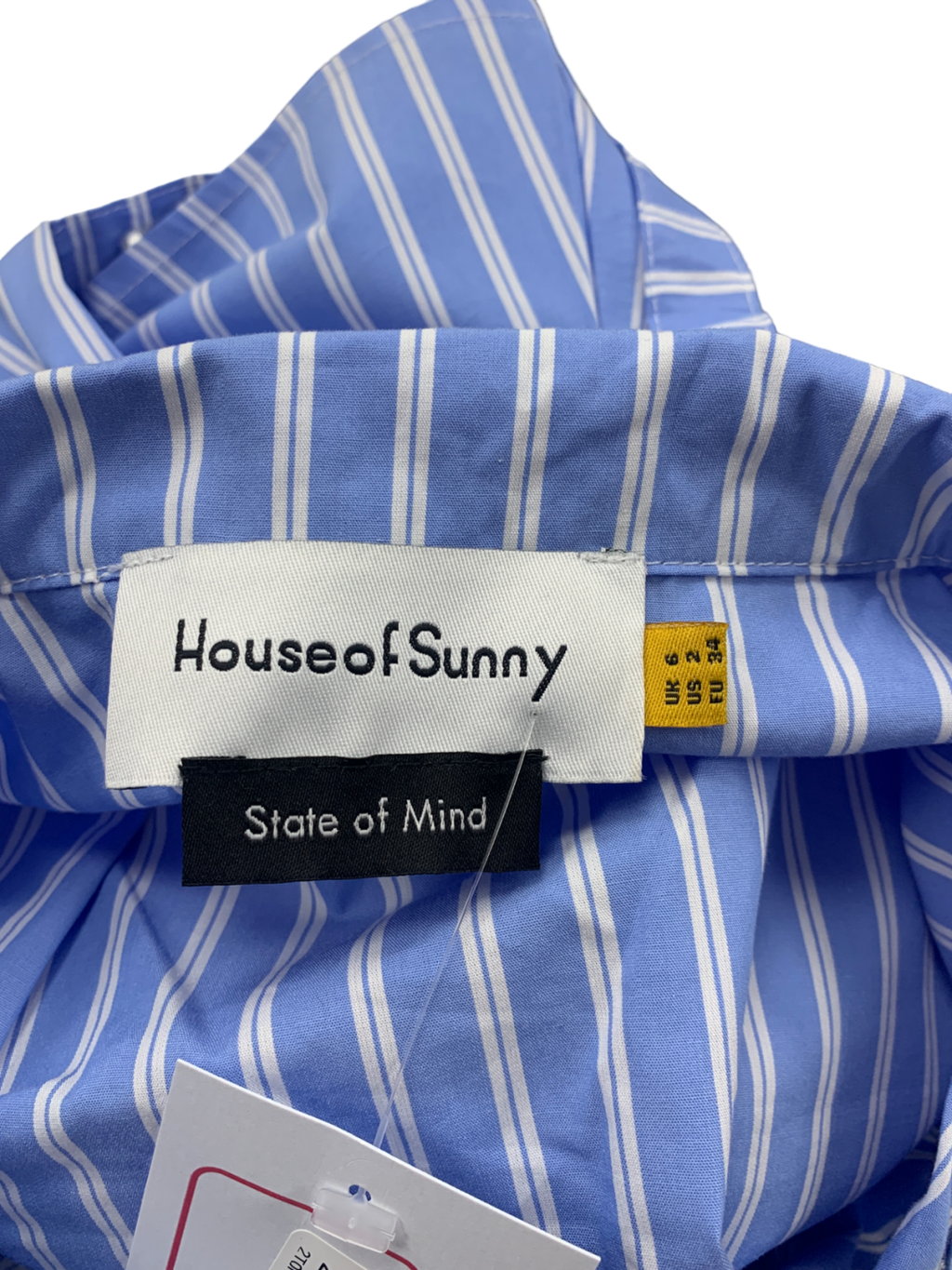 HOUSE OF SUNNY Blue Belted Shirt UK 6