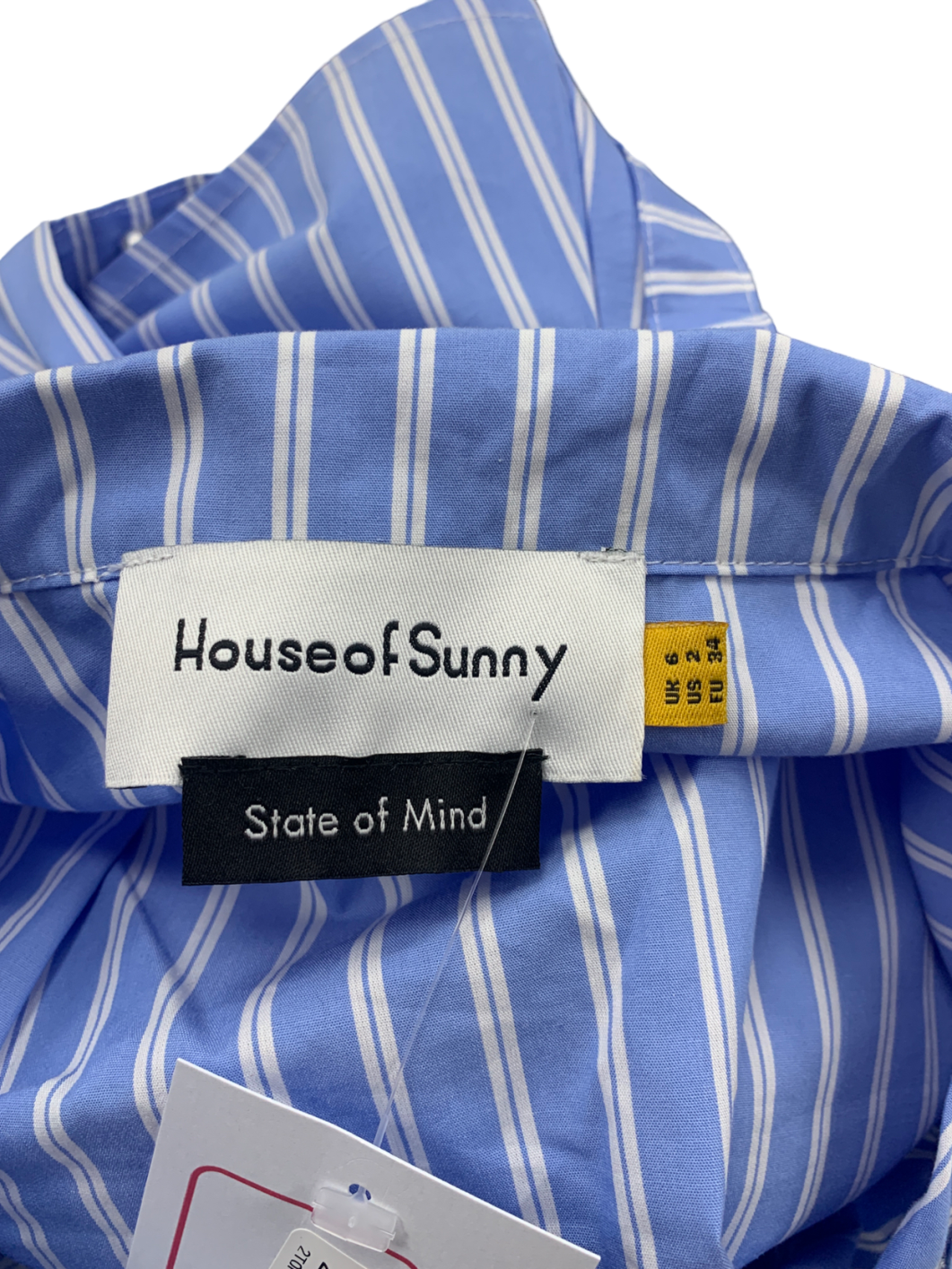 HOUSE OF SUNNY Blue Belted Shirt UK 6