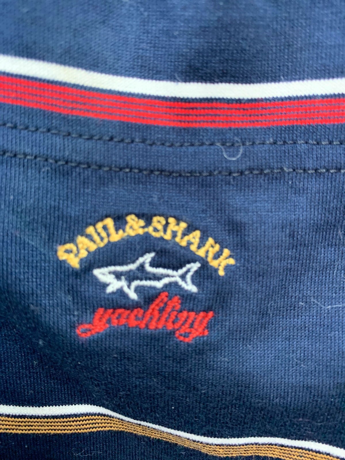 Paul & Shark Navy Striped Polo Shirt UK L