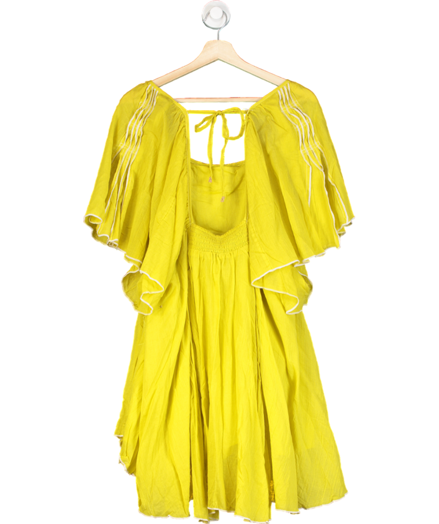 Free People Yellow Joelle Tunic Dress UK L