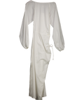 Faithful The Brand White Organic Cotton Long Sleeve Cut Out Maxi Dress UK 6