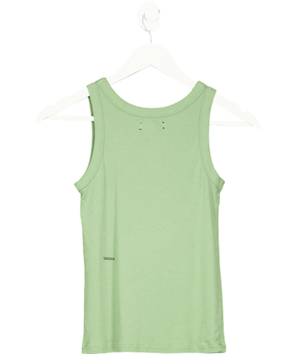 PANGAIA Green Lightweight Rib Tank Top UK S