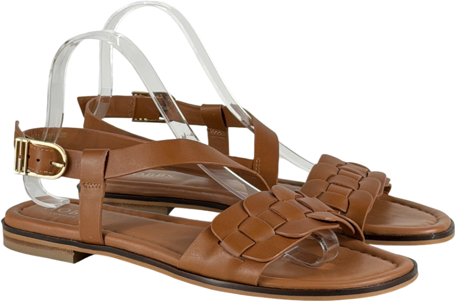 HOBBS Tan Brown Vera Leather Sandals UK 8 EU 41