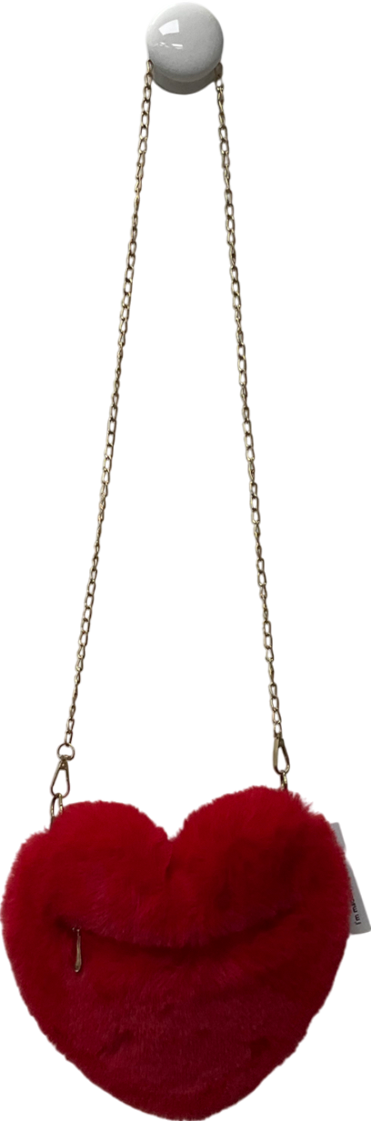 Red Heart Shaped Shoulder Bag One Size