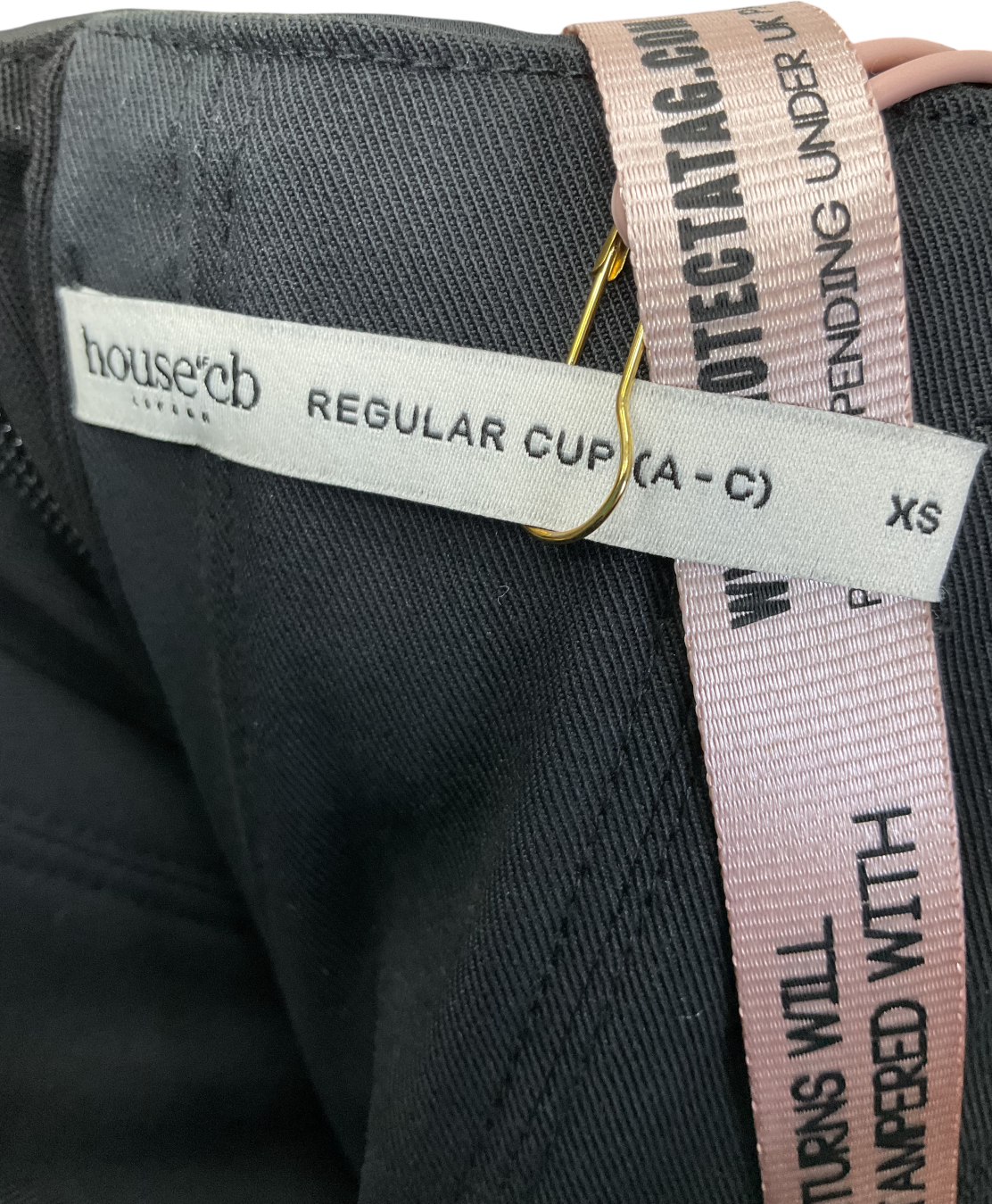 House of CB Black Santana Satin Drape Midi Dress UK XS