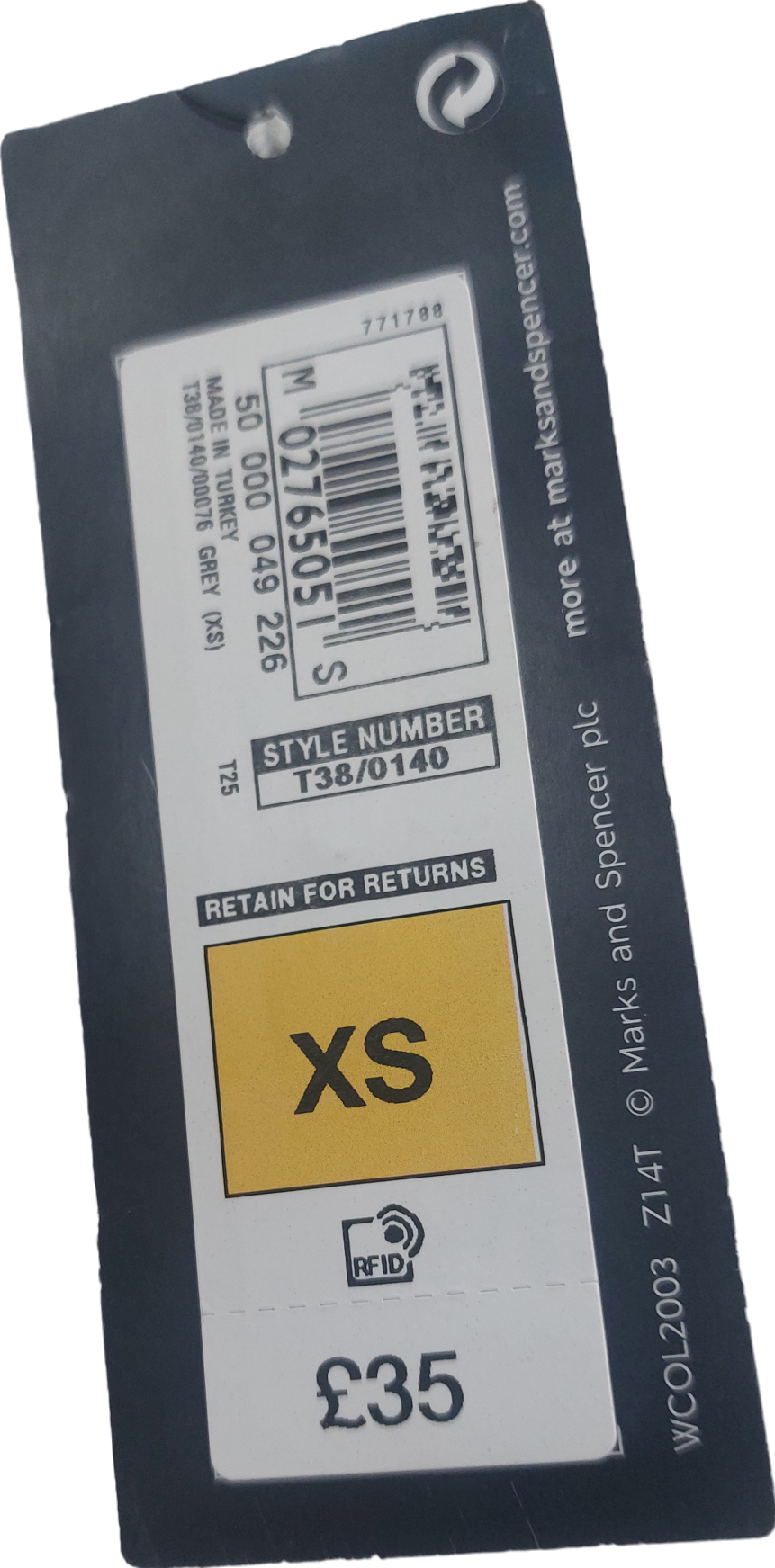 M&S Grey Cable Knit Skirt UK XS