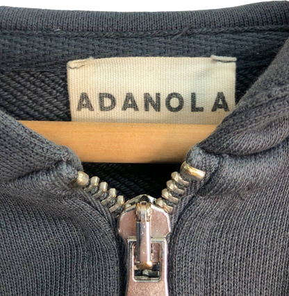 Adanola Black Cropped Zip Hoodie M