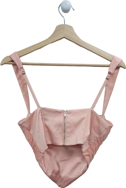 Oh Polly Pink Draped Corset Top UK 8