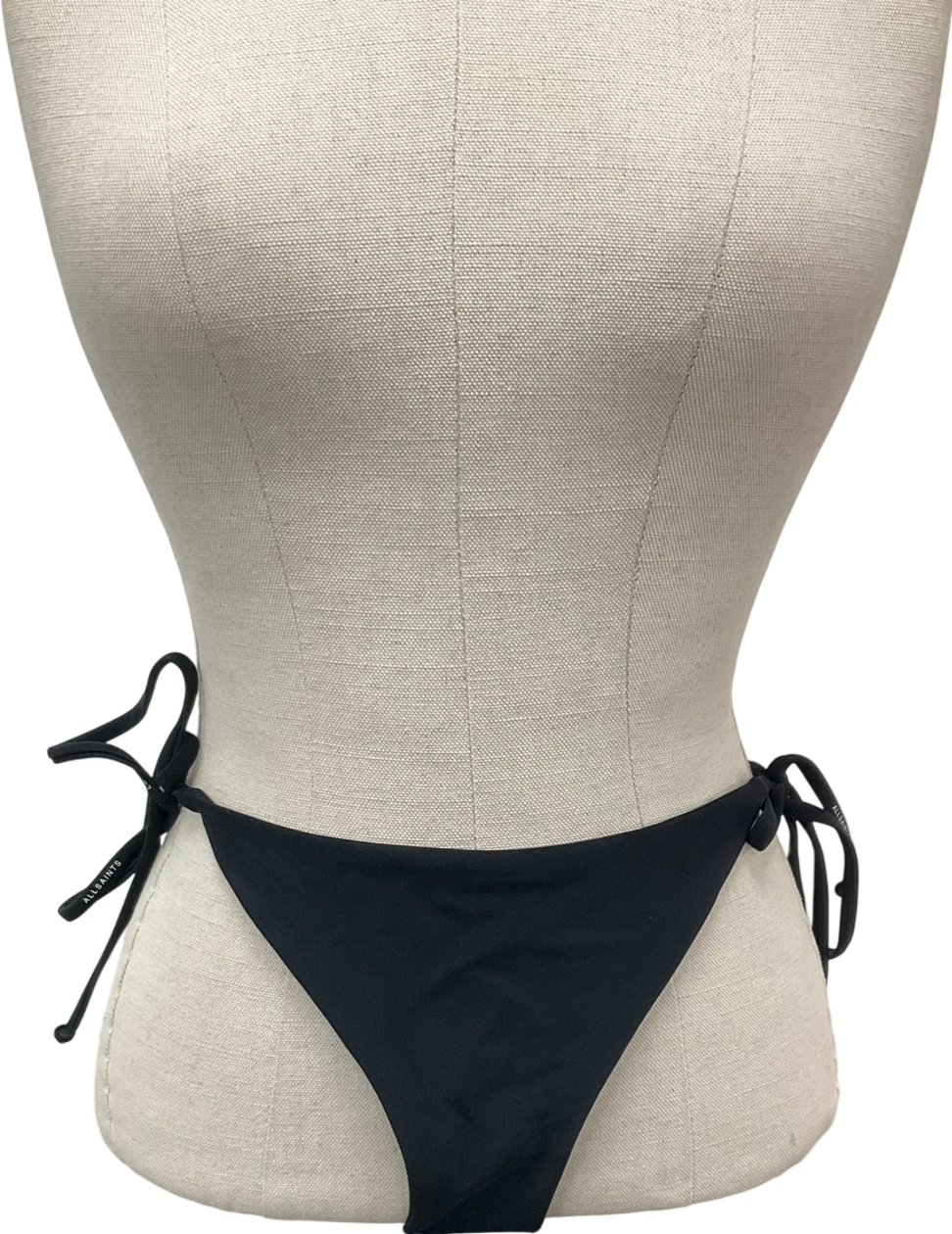 All Saints Black Rosa Bikini Bottom UK M