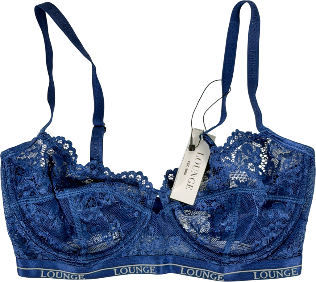Lounge Underwear Blue Blossom Balcony Bra UK 32F