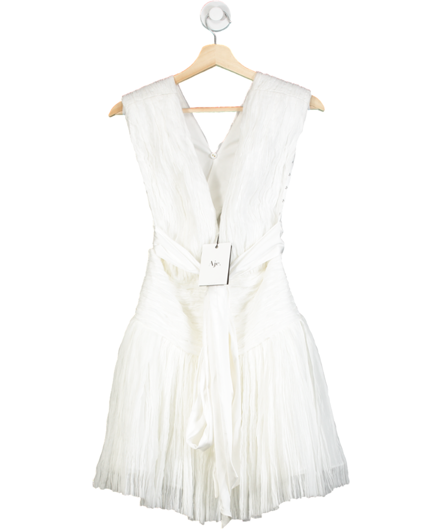 Aje White Escapist Mini Dress UK 8