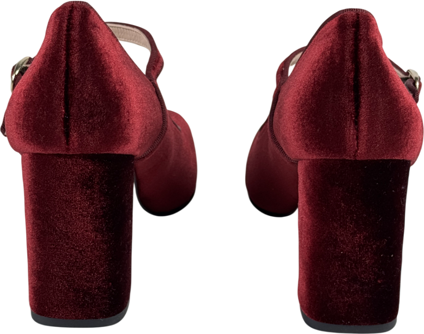 TUCKERNUCK Oxblood Velvet Julia Heels US10 UK 8 EU 41 👠