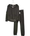 Nati Grey Charcoal Cozy Hoodie And Jogger Set UK M
