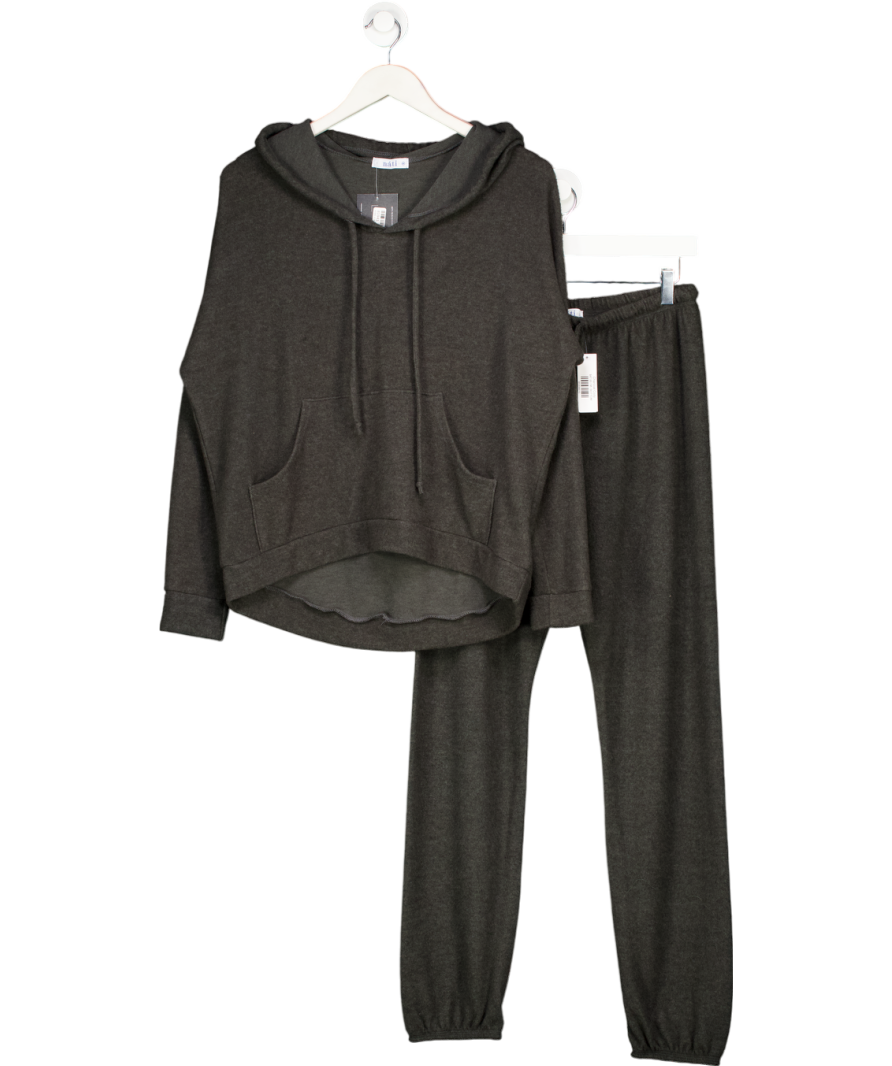 Nati Grey Charcoal Cozy Hoodie And Jogger Set UK M