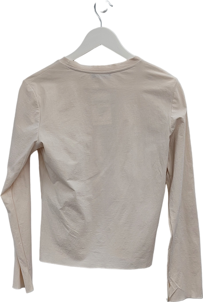 ZARA Beige Long Sleeve Top UK M