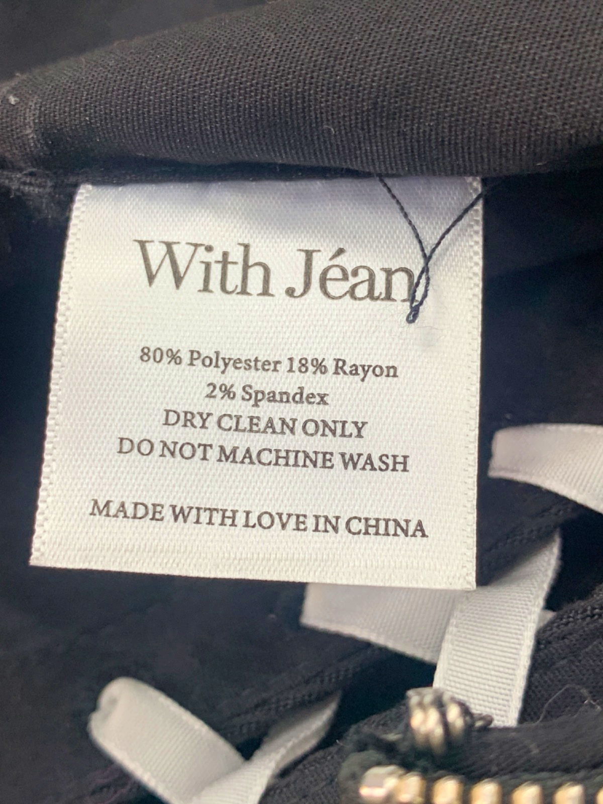 With Jean Black Corset Top with White Details UK S