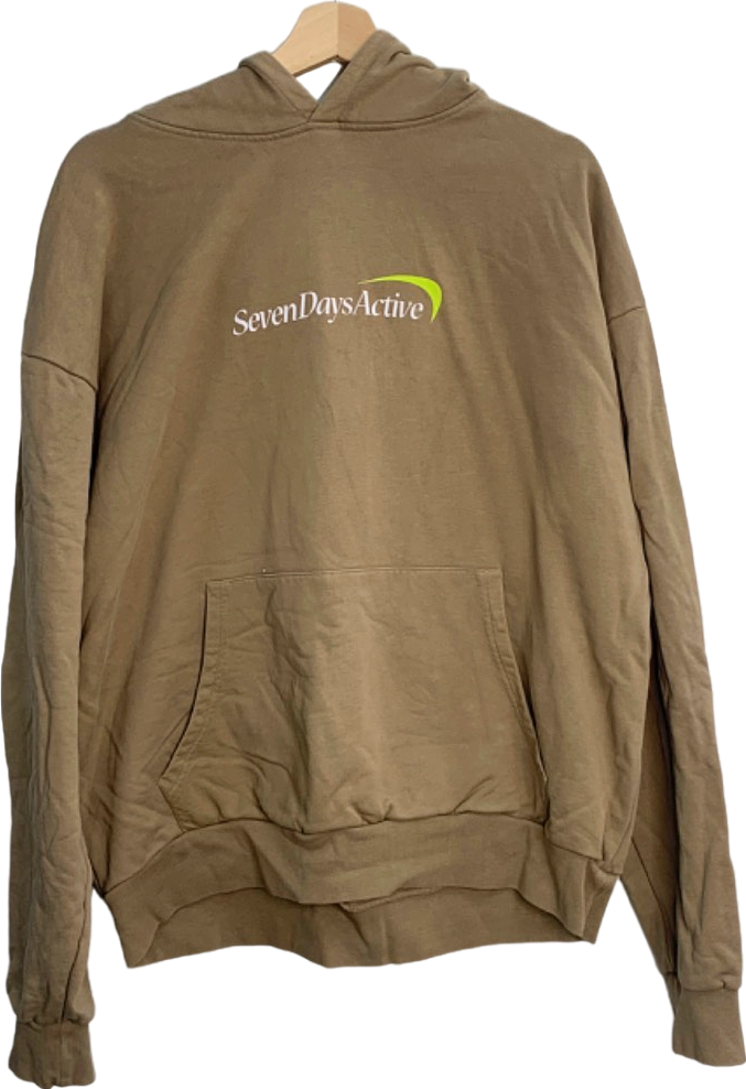 7 Days Active Brown Hoodie Medium