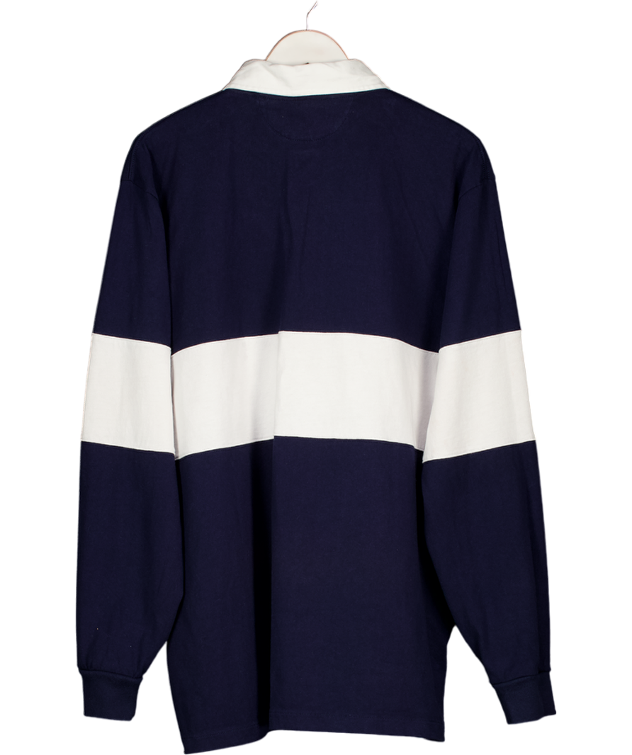 Polo Ralph Lauren Blue Long Sleeve Rugby Polo Shirt UK XL