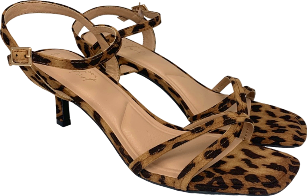 New Look Leopard Print Strappy Heels UK 6