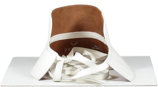 pritch White 100% Genuine Leather Corset Belt One Size
