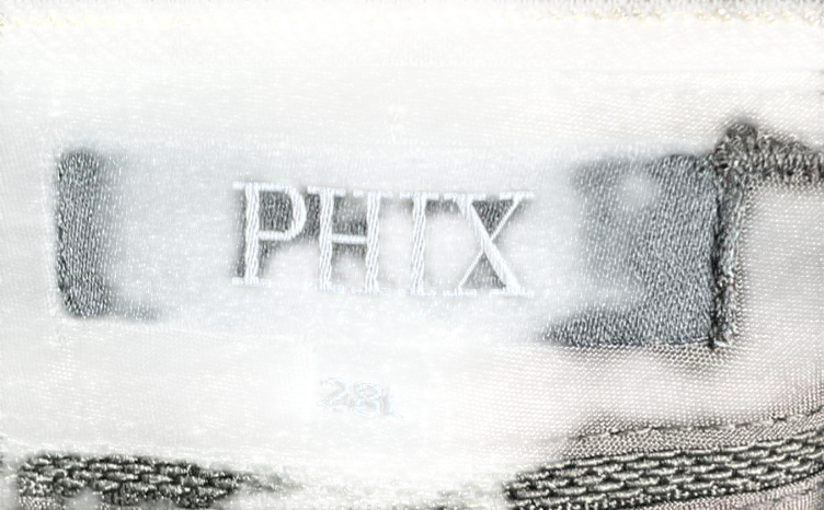 Phix Black Silver Wool & Silk Pinstripe Buckle Flares W28