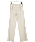PRETTY LAVISH Cream Straight Leg Trousers UK 6
