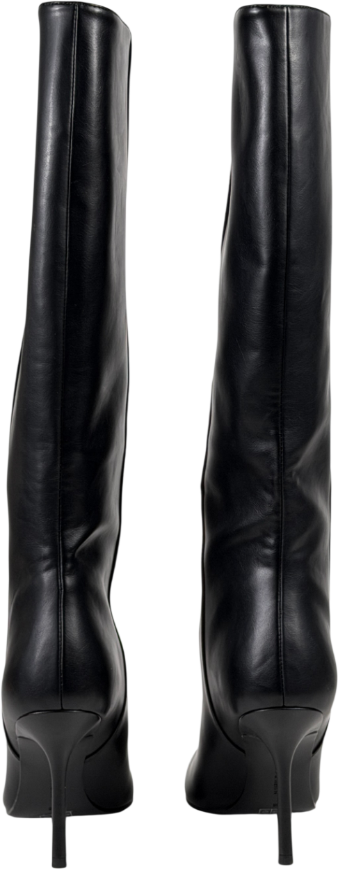 CHARLES & KEITH Pointed Stiletto Knee-high Boots - Black UK 5 EU 38