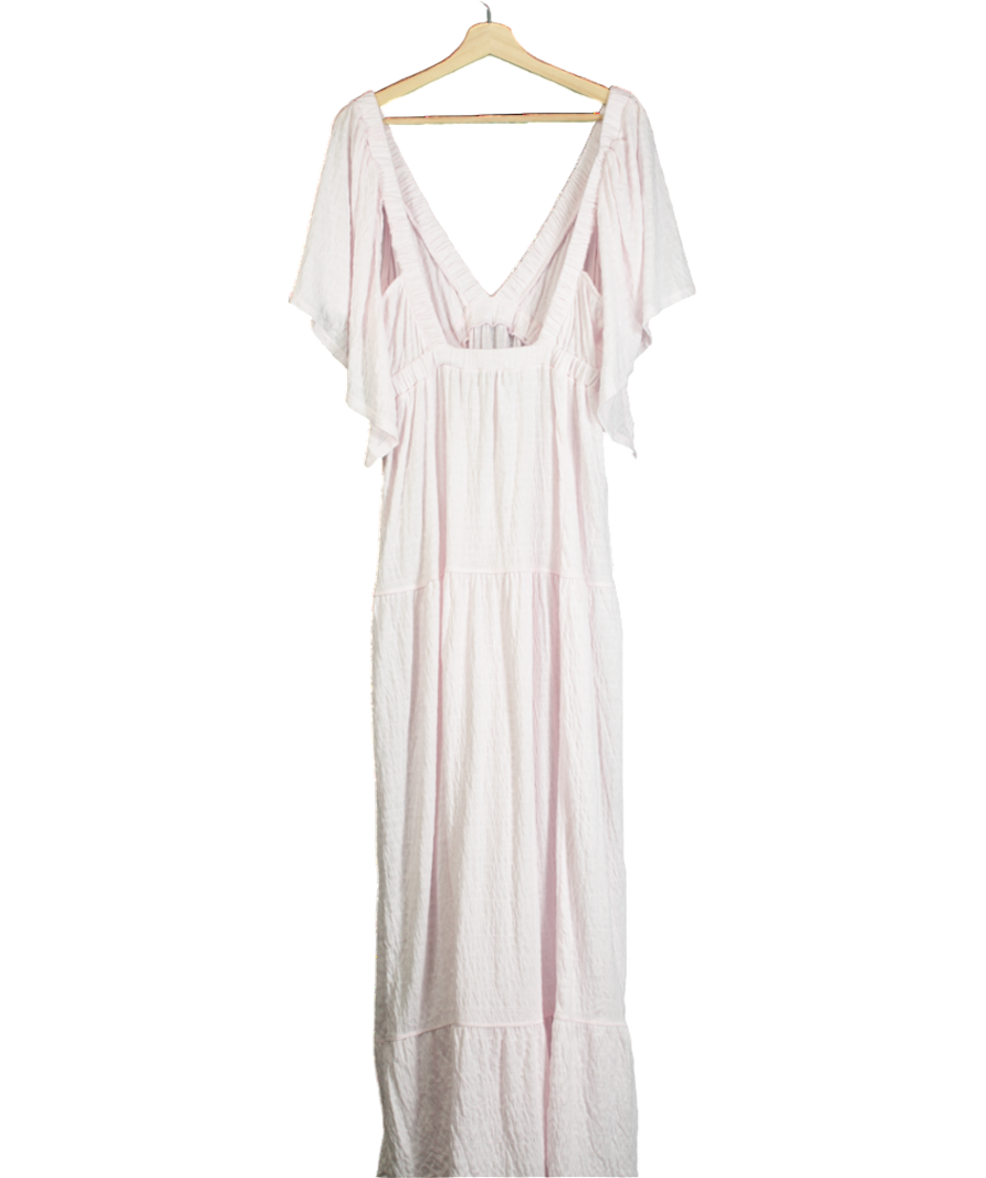 Free People Pink Beach La La Maxi Dress UK L